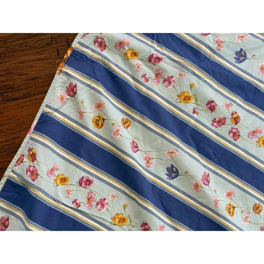 Cottimaryanne Italian Floral Striped Reversible Duvet Cover  Cottagecore Full